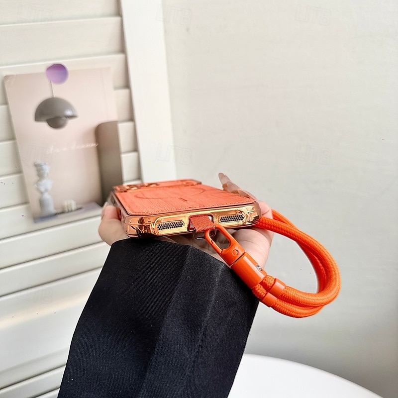 telefon Maska Pentru iPhone 17 Pro Max 17 Air 16 15 14 Pro Max Plus 13 Pro Max Capac Spate Acceptă încărcarea fără fir cu curea de mână Anti Șoc Retro Placare 2026 - $14.99 –P5