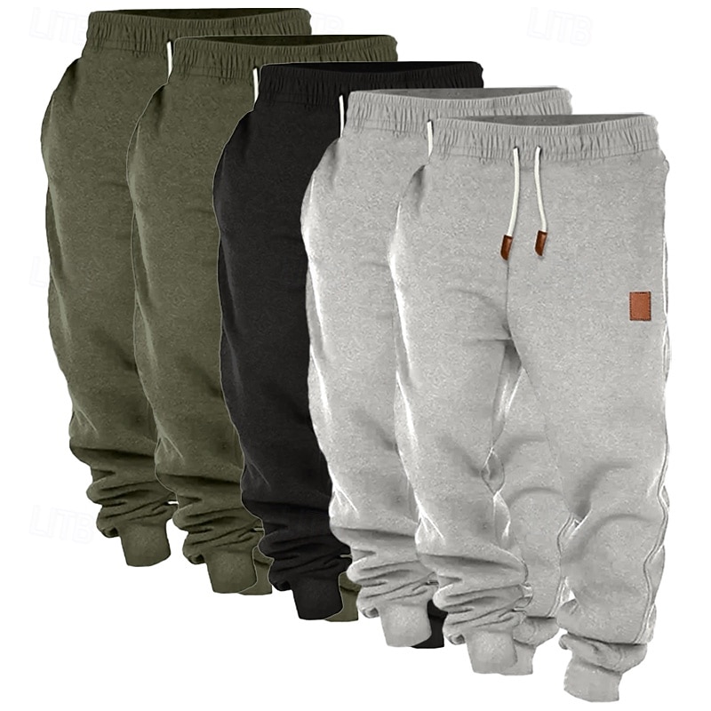 Per uomo Pantaloni da tuta Joggers Pantaloni in Pile Pantaloni Coulisse Elastico in vita Confezione multipla Semplice Comodità Lunghezza intera All'aperto Quotidiano Uscire Stile Classico Essenziale del 2026 a $53.99 –P9