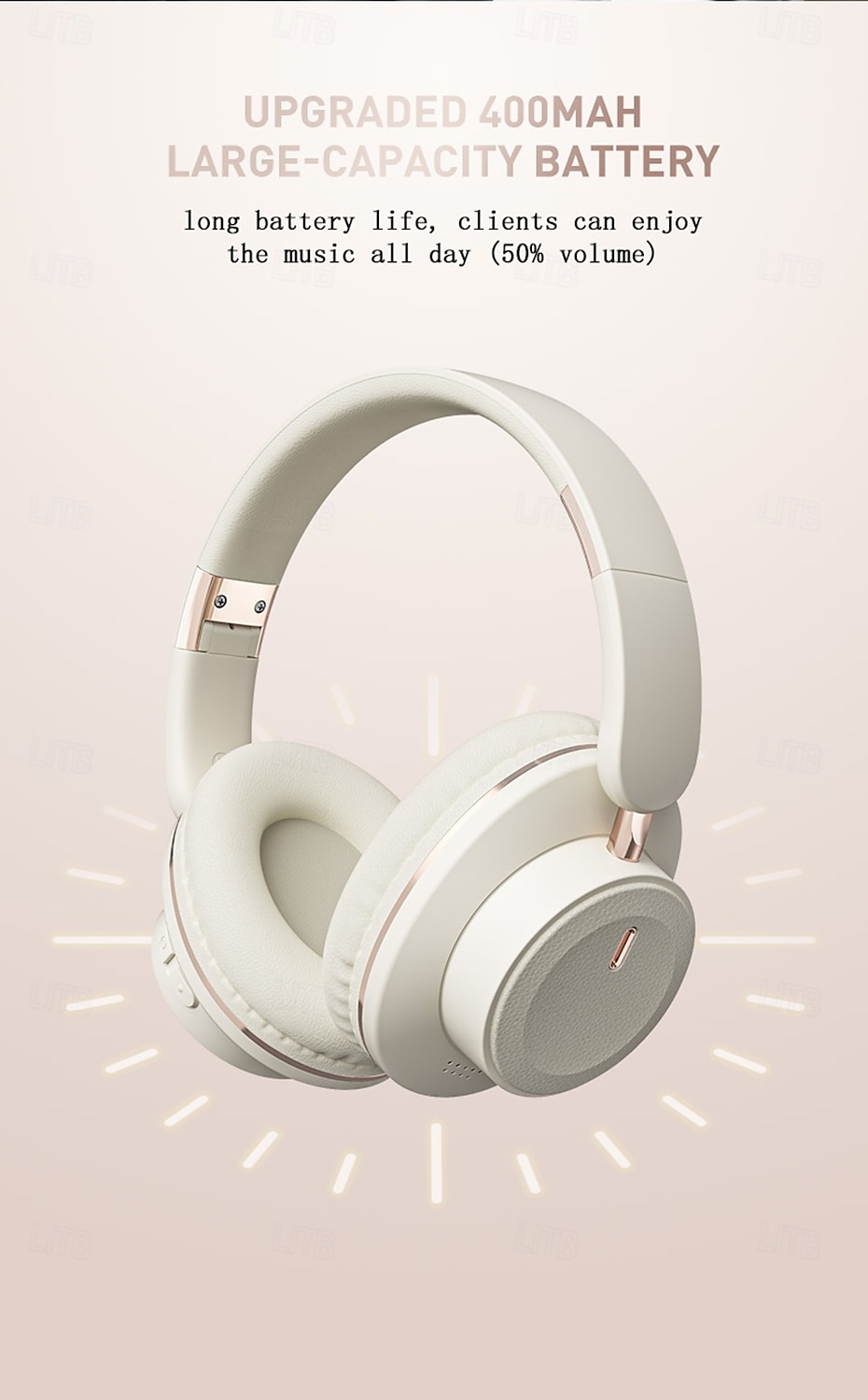 H9 2025 New  Wireless Earphones Equipped with 5.3 Chip Intelligent Noise Reduction Lower Loss More Stable Connection Game Mode Foldable Earphones Suitable for Travel Home Work Mobile Phones 2025 - $23.99 –P8