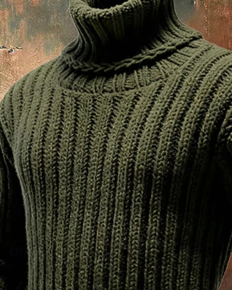 Per uomo Felpa Maglione Maglione a maglia A Coste Maglia Top Regolari Lavorato a maglia Tinta unica Dolcevita Moda Streetwear Casuale Abbigliamento quotidiano Abbigliamento Autunno Inverno Nero Rosso del 2026 a $39.99 –P4