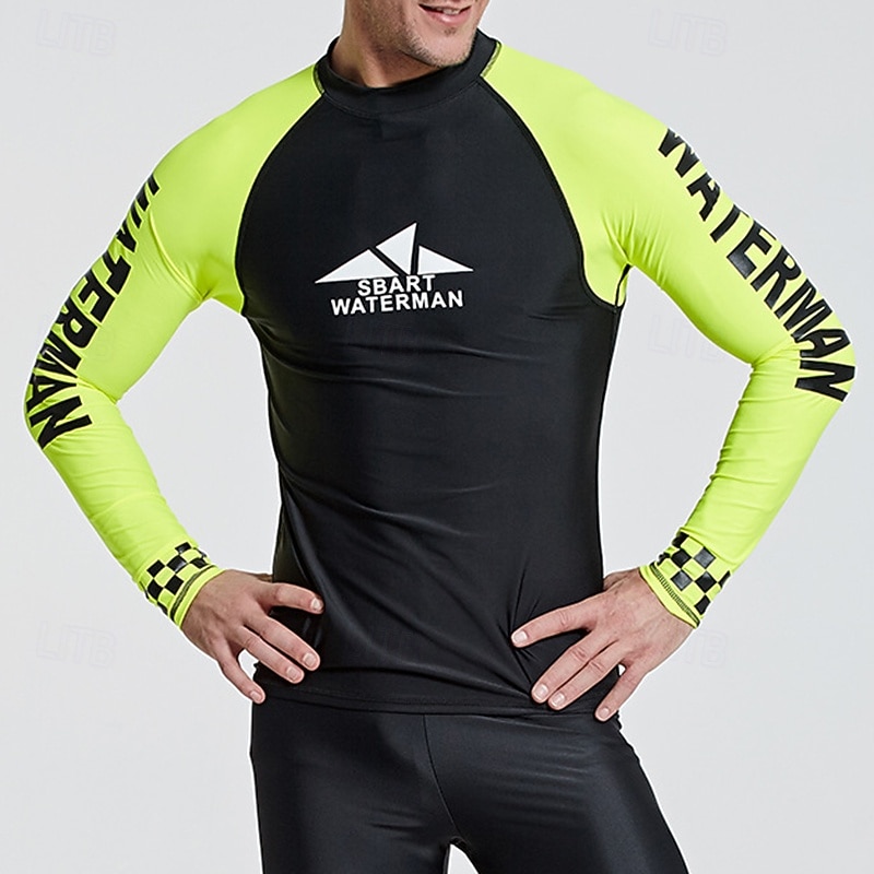 Муж. Гидрокостюм для дайвинга Рашгард из 2 частей Купальный костюм Блокировка цвета УФ-защита Легкость Длинный рукав Гидрокостюмы Серфинг Гребля на каное Для погружения с трубкой Зима 2026 - AU $64.67 –P4