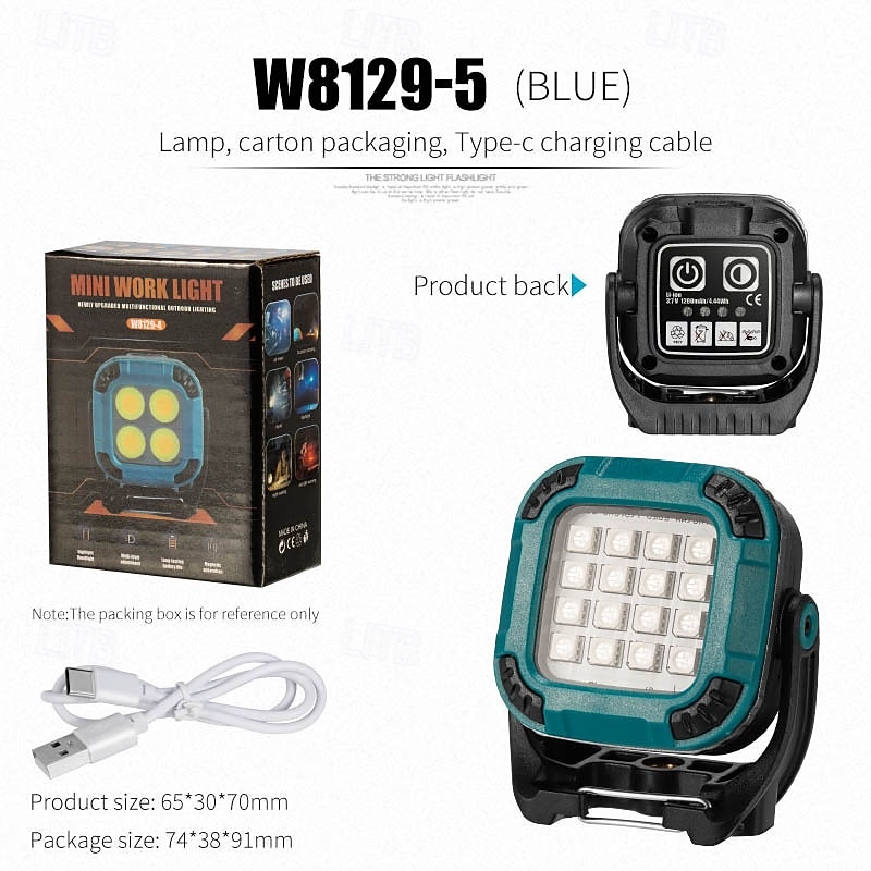 универсальный рабочий фонарь с многопозиционной вращающейся головкой, мощный магнитный адсорбционный фонарь для работы во дворе, уличный фонарь для кемпинга, фонарь для технического обслуживания. 2025 - $21.99 –P9