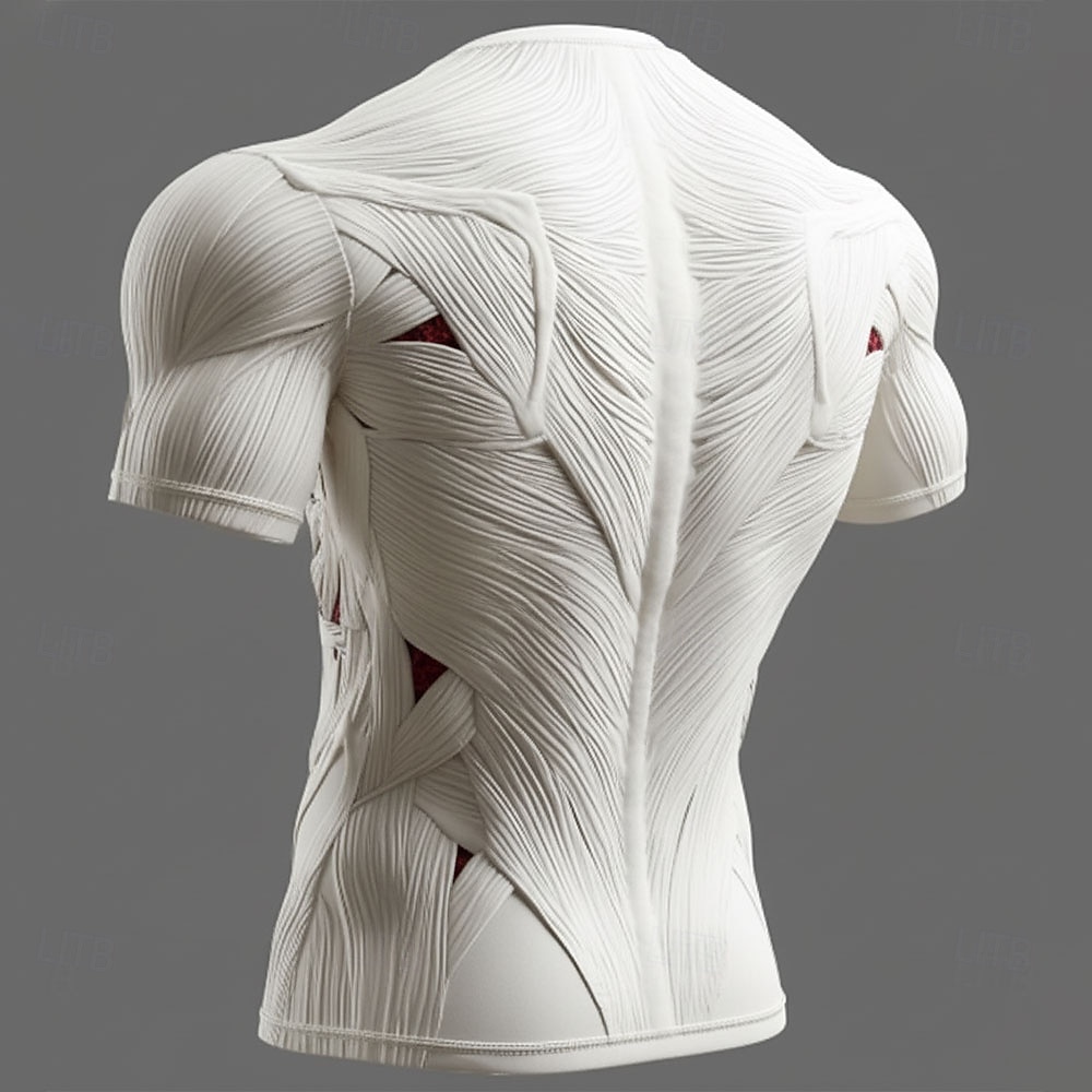 Ανδρικά Μυς 3D Εκτύπωση 3D Προσομοίωση Μπλουζάκι Κοντομάνικο Κοντομάνικη μπλούζα 3D εκτύπωση Στρογγυλή Ψηλή Λαιμόκοψη Πουκάμισο Εξωγκωμένος Υψηλής Ποιότητας Καθημερινά Κλαμπ Πάρτι 2026 - $21.99 –P2