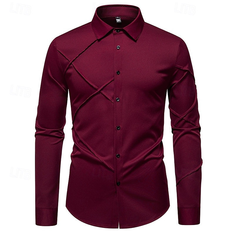 Loucos anos 20 Anos 20 Retro Vintage Blusa / Camisa Mafioso Padrinho Corte Justo Fantasia Homens Baile de Máscaras Traje de festa para noite Negócio / Cerimônia / Casamento Festa de Solteira Adulto de 2026 por $32.99 –P11