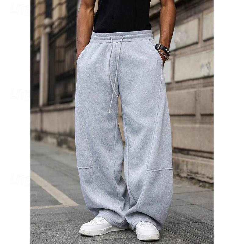 Per uomo Pantaloni da tuta Pantaloni in Pile Joggers Pantaloni Coulisse Elastico in vita Multi-tasche Tinta unica Comodità All'aperto Lunghezza intera Casuale Quotidiano Vacanza Moda Grigio del 2026 a $26.99 –P2
