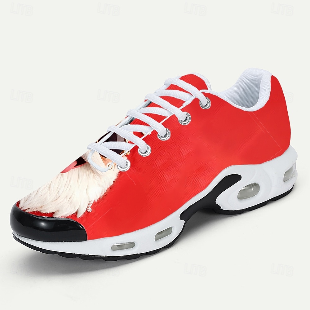 3D-tryckta jultomtensneakers för män – lekfulla och mysiga, roliga julskor för julfester och vinterfestligheter 2025 - $46.99 –P3