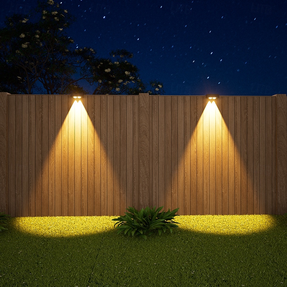 4 db napelemes, vízálló kültéri fali lámpa, 1/2/3/4 LED, villakertbe, lépcsőházba, erkélyre, kerítésbe, verandára, dekorációs világításba 2026 - $23.99 –P10