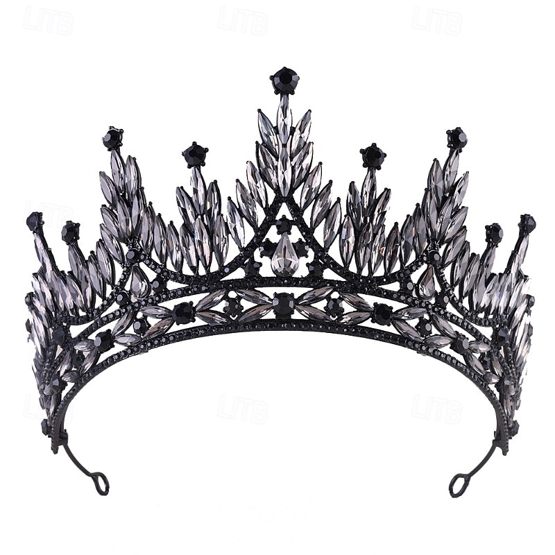 Crown Tiaras Headdress Alloy Wedding Birthday Elegant Vintage With Rhinestone Crystal Headpiece Headwear 2026 - $28.99 –P2