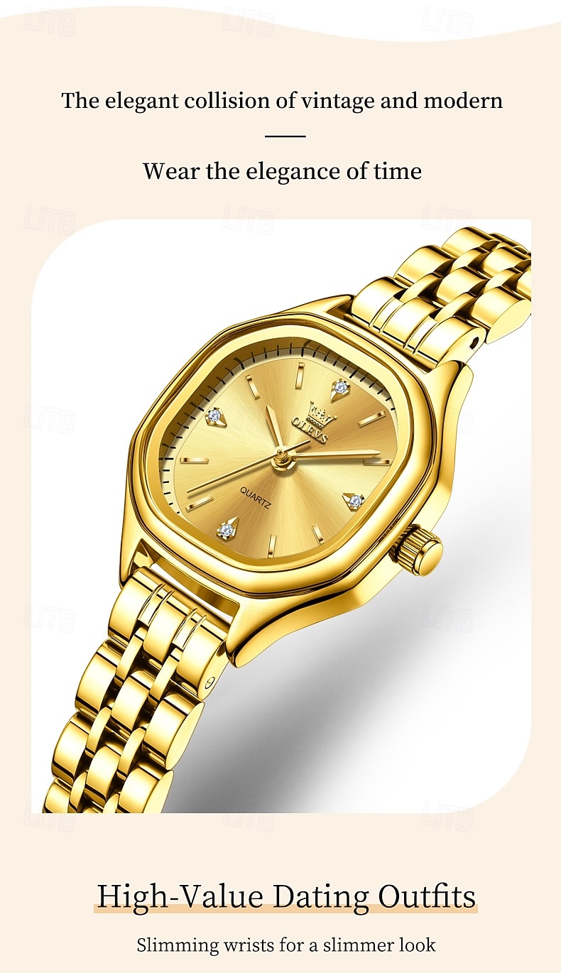 OLEVS Moederdag Cadeau voor Vrouwen Kwarts Horloge Creatief Minimalistisch Mode Casual Luminiserend Waterdicht Decoratie Legering Horloge 2026 - $42.99 –P3