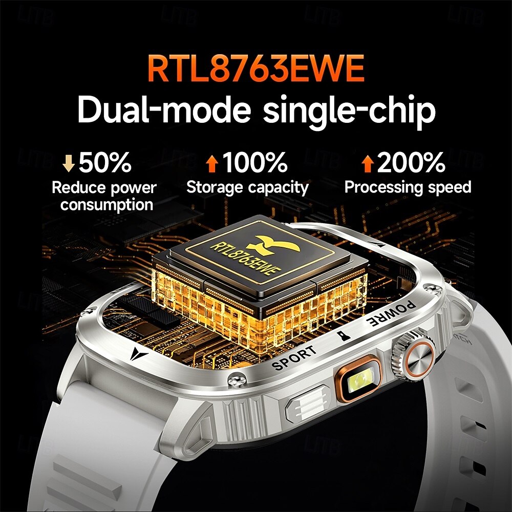 Ceas inteligent A1 1 inch smartwatch pentru fitness ceas de alergare Bluetooth compatibil cu Android iOS bărbați rezistent la apă apeluri hands-free tracker de pași IP 67 carcasa de 40mm Cadou de 2026 - $56.99 –P5