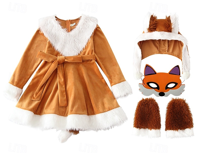 Dierenbandkostuum Jurken Fancy kostuum Dieren Vos Cosplay Kostuum Kinderen Voor meisjes Kerstmis Carnaval Boekenweek Feest Prestatie Symfonie van Verhalen Aankleden 2026 - $58.99 –P2