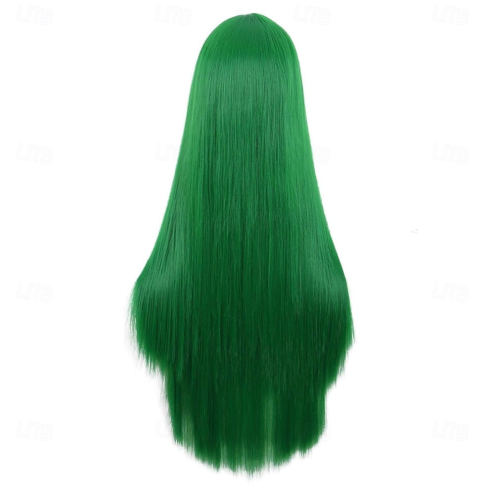 Peruca de Carnaval 2026 Loiro Rosa Preta Liso Longo Peruca sintética para festivais Mardi Gras Parada Cabelo para fantasia de cosplay para Feminino de 2026 por $21.99 –P4