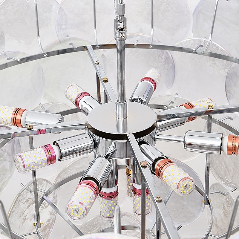 lustres de discos de vidro de Murano branco e roxo de 2026 por $746.17 –P5