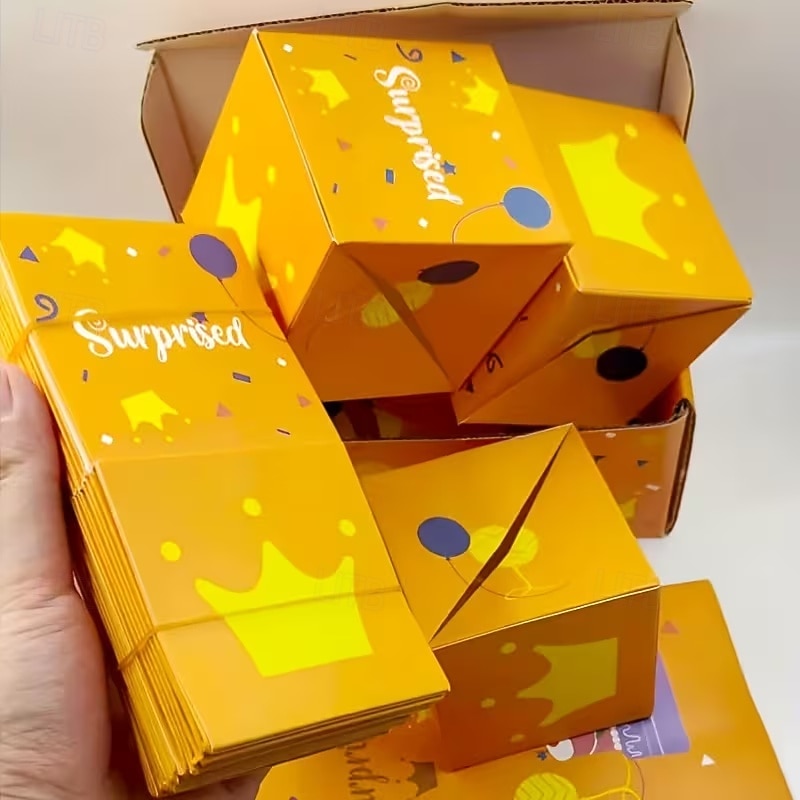 קופסת מתנה קופצת הפתעה קופצת קפיצה לימי הולדת, יום האהבה, חג המולד, חתונות, פסטיבלים, מזומן, פיצוץ, קופסת מעטפה אדומה יוקרתית, קופסת מתנה למסיבה 2026 - $10.99 –P19