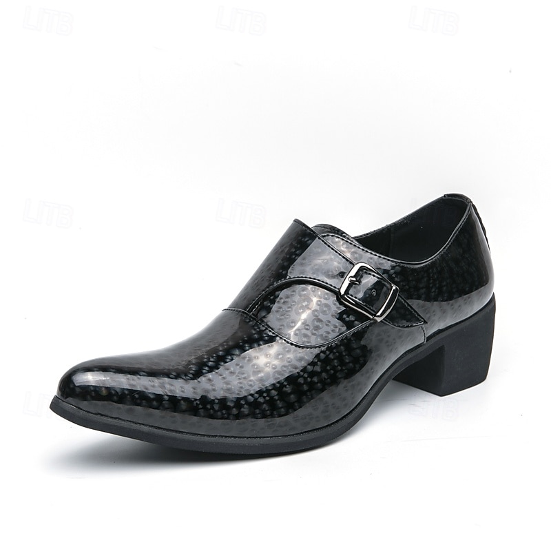 Mocassins masculinos azuis de verniz com fivela - calçado formal elegante para eventos especiais e trajes de noite. de 2026 por $59.99 –P3