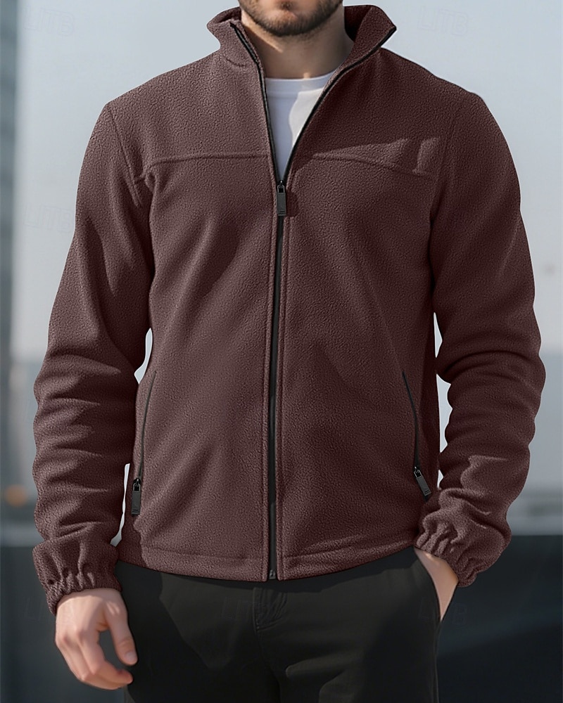 Per uomo Cappotto Invernale Giacca in Pile Giacca Casual All'aperto Quotidiano Calore Termico Tasca Cerniera completa Autunno Inverno Plaid Streetwear Sport e Outdoor Collo alla coreana Regolare del 2026 a $31.99 –P18