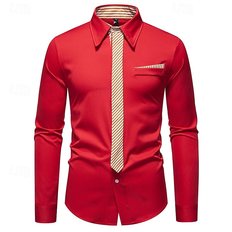 Loucos anos 20 Anos 20 Retro Vintage Blusa / Camisa Mafioso Padrinho Corte Justo Fantasia Homens Baile de Máscaras Traje de festa para noite Negócio / Cerimônia / Casamento Festa de Solteira Adulto de 2026 por $32.99 –P13