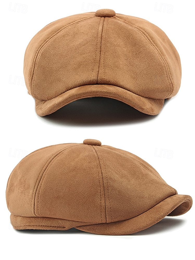 Pánská polyesterová plochá čepice - více barev, stylový design, ideální pro běžné i formální nošení, pohodlný střih pro všechna roční období 2026 - $11.99 –P6