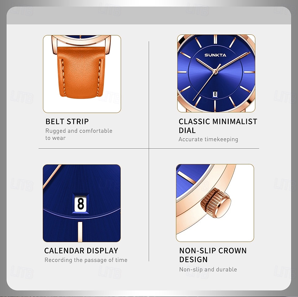 LIGE Men Quartz Watch Business Waterproof PU Leather Watch 2026 - $18.99 –P2