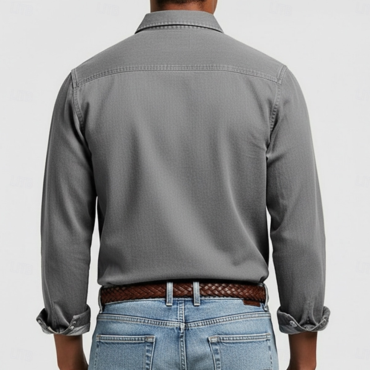 Hombre Camisa de manga corta Camisa Oxford Rosa Azul Marino Azul Oscuro Gris Azul claro Manga Larga A Rayas Cuello Americano Escuela Boda Bolsillo Ropa Neutral Moda Diario Casual 2026 - $22.99 –P3