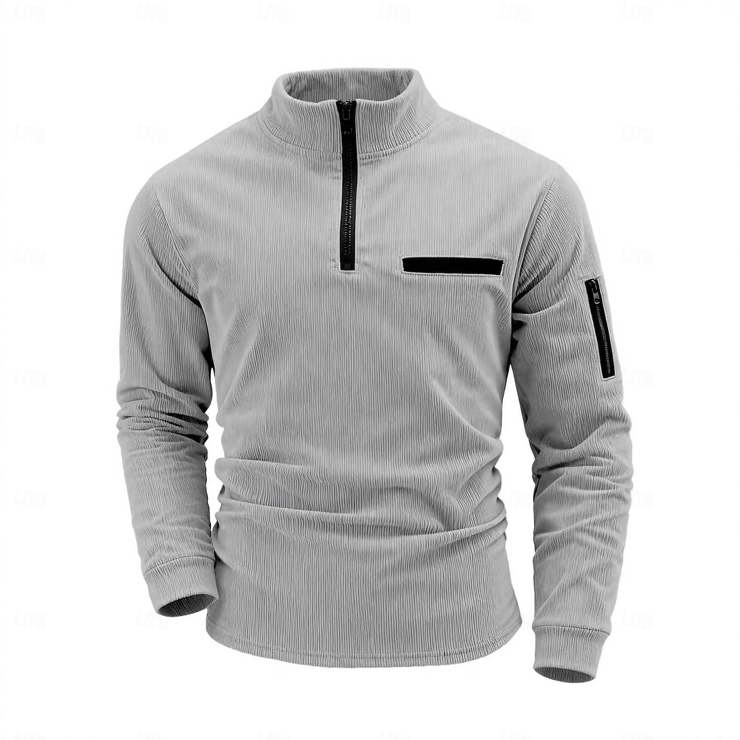 Ανδρικά Κοτλέ πουκάμισο Zip Polo Causal Υπαίθρια Αθλήματα Όρθιος γιακάς Τρίμηνο φερμουάρ Μακρυμάνικο Μοντέρνα Βασικό Σκέτο Τρίμηνο φερμουάρ Ζεστό Άνοιξη & Χειμώνας Κανονικό 2026 - $22.99 –P3