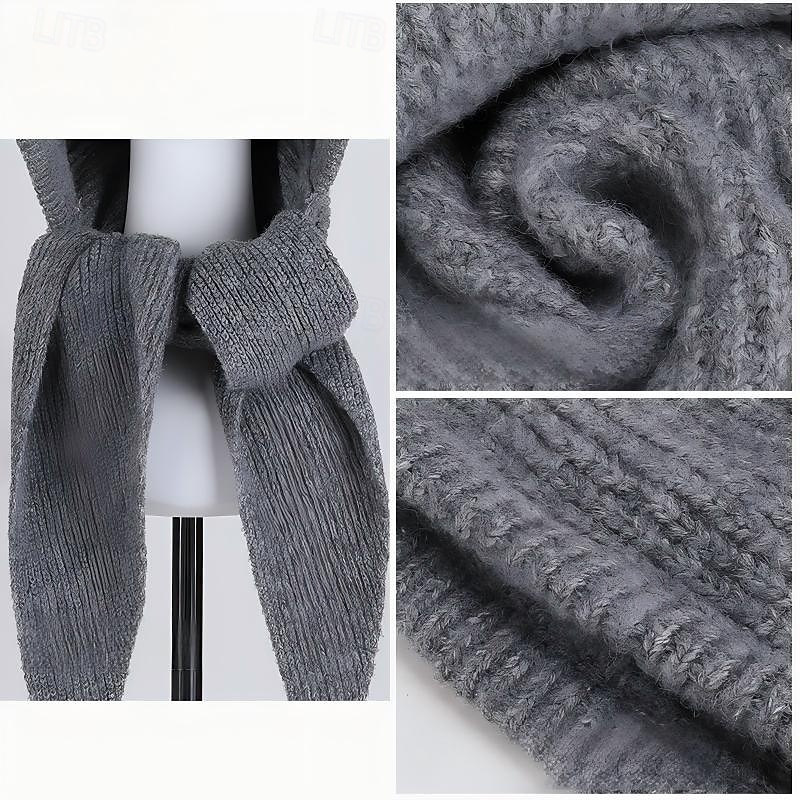 talvipipo kaulurilla, neulottu pipo miehille ja naisille, kylmän sään fleecevuorilla varustettu kasvonaamio, korvasuojaimet, hiihtopipo ulkokäyttöön, lämmin 2026 - $17.99 –P10