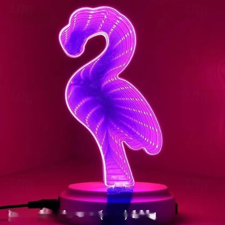 tükör éjszakai fény, alagútfényű tükörfény, végtelen tükör alagútfény, led tükör alagút éjszakai fény hálószobába/buliba/otthoni dekorációhoz 2026 - $16.99 –P10