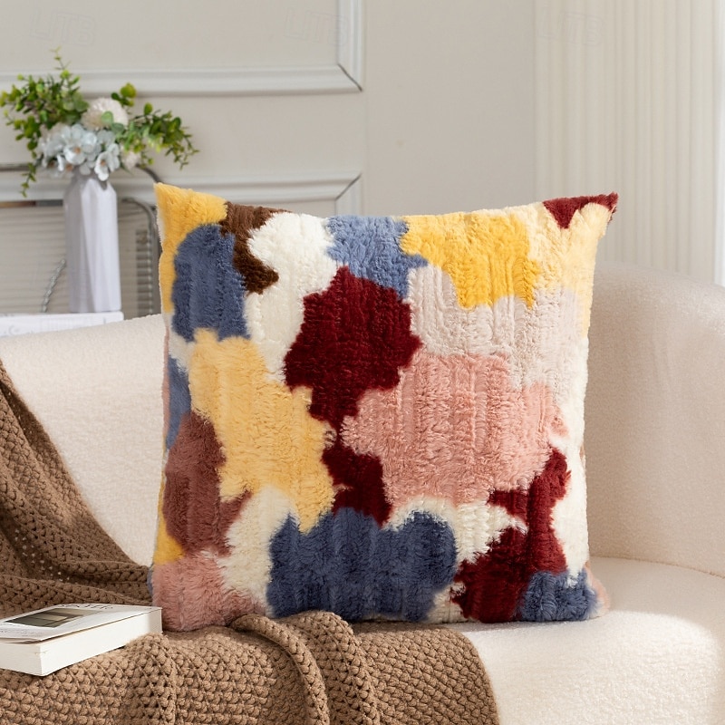 כיסוי כרית קטיפה רך ססגוני כיסוי כרית נוי ספה בסלון חדר שינה כרית לזרוק עיצוב הבית 18x18 אינץ' 2026 - $12.99 –P6