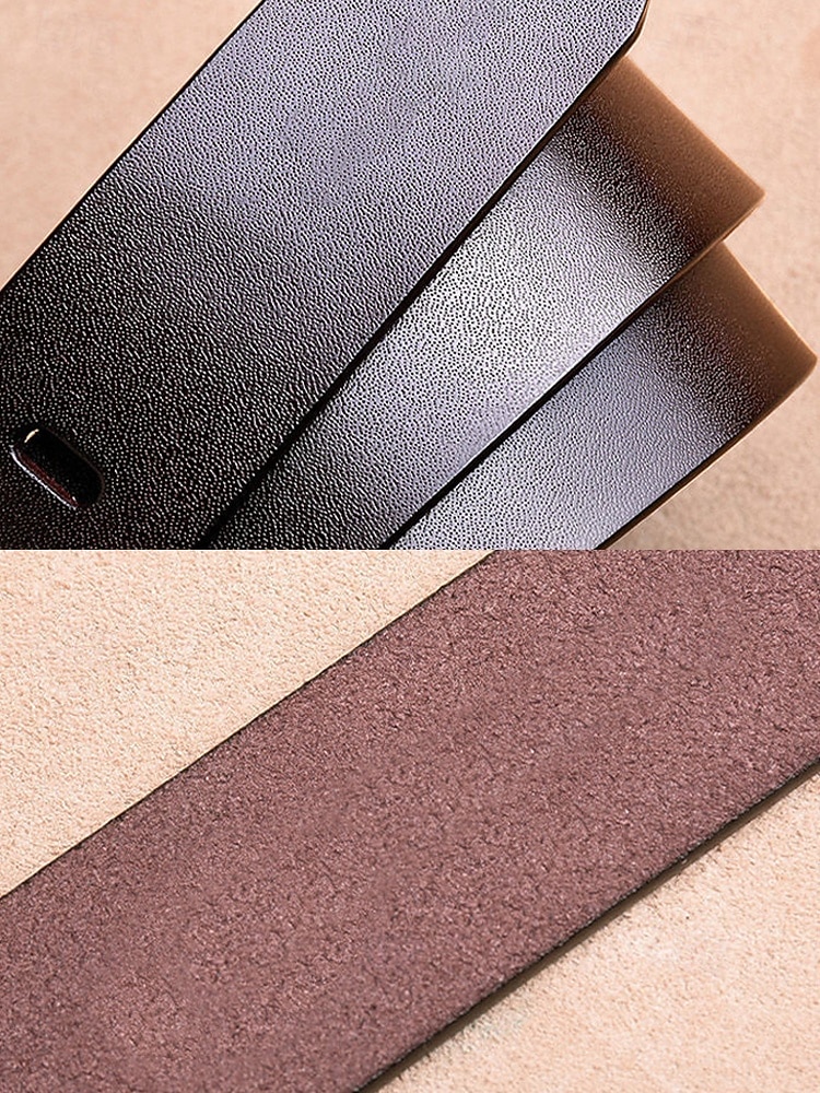 Cinturón de piel auténtica para hombre – diseño clásico con hebilla de acero inoxidable, perfecto para regalos de Navidad y para uso diario. 2026 - $18.99 –P10