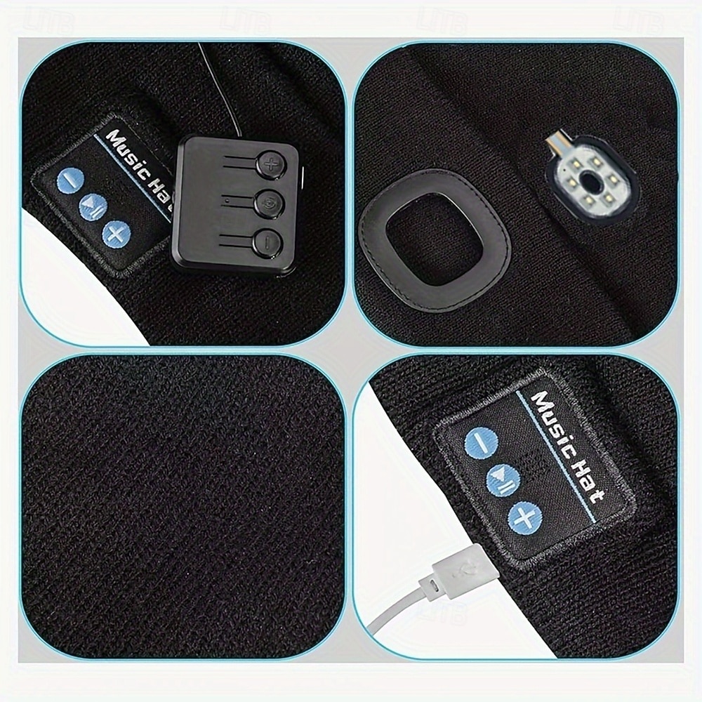 Kötött Fejlámpás Sapka Új Kültéri LED Világító Sapka USB Újratölthető 1.5-3W Áramellátás Gombvezérlés Type-C Töltés Éjszakai Kerékpározáshoz és Futáshoz Fejfedő Valentin-napi ajándék 2026 - $19.99 –P1