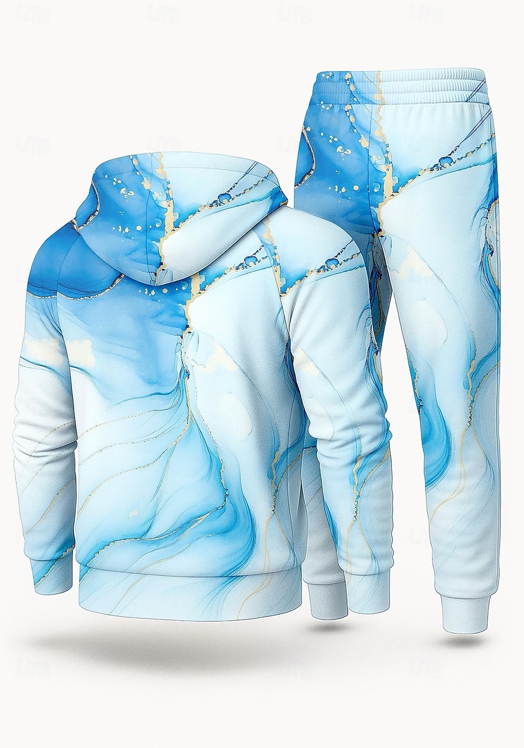 Men's Hoodie Tracksuit 2 Piece Tracksuit Drawstring Zip Up Clothing Suit Fall Winter Blue Vocation Outdoor Travel Lightweight Fashion Long Sleeve Sport Activewear Stretchy Regular Fit 2026 - $47.99 –P2