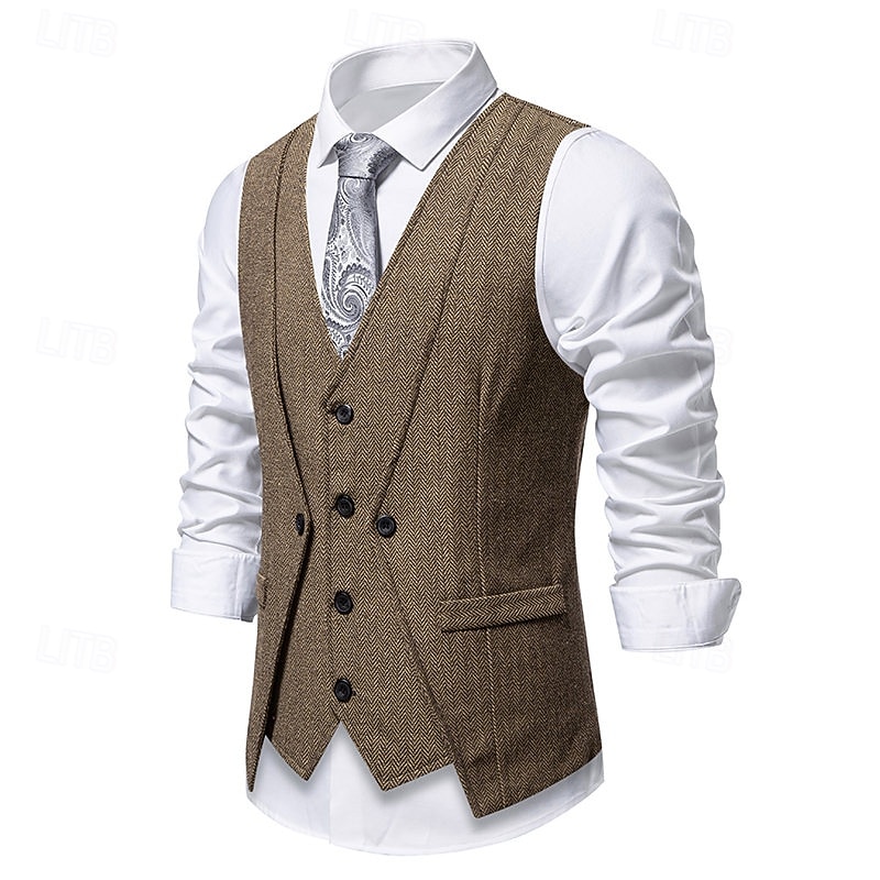 Retro Vintage Roaring 20s 1920s Vest The Great Gatsby Gangster Fancy Dress Men's Halloween Carnival Masquerade Party & Evening Adults' Vest 2026 - $32.99 –P12