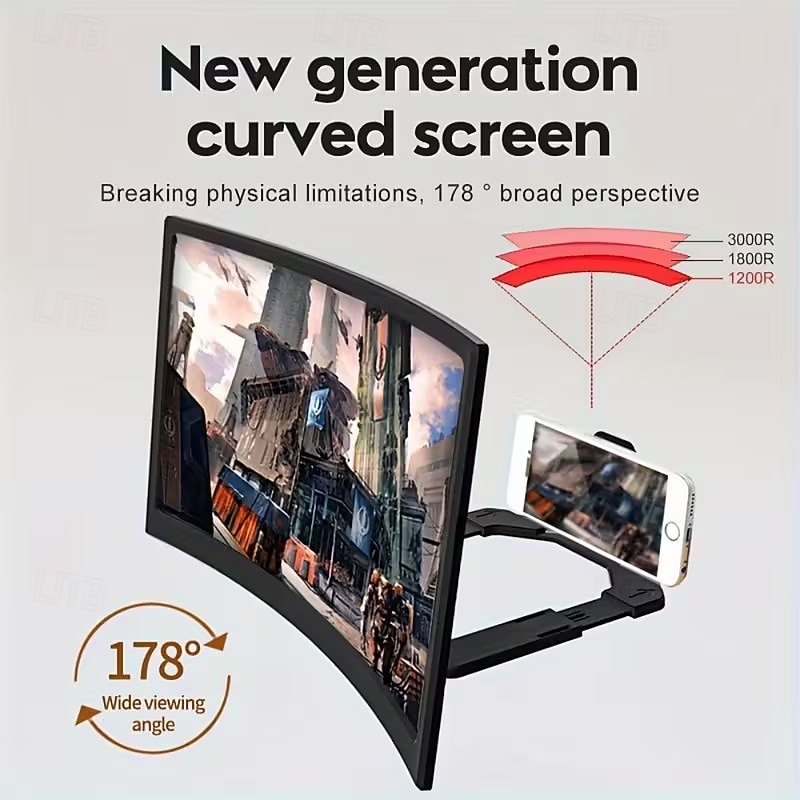 12-inch Curved HD Phone Screen Magnifier - 11 Coaxial Magnification Easy to Use and Carry Phone Screen Magnifying Glass 2026 - $19.99 –P1