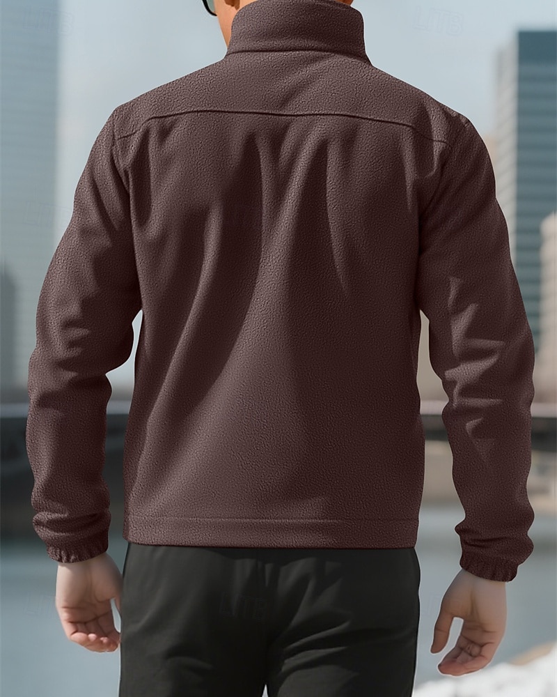 Per uomo Cappotto Invernale Giacca in Pile Giacca Casual All'aperto Quotidiano Calore Termico Tasca Cerniera completa Autunno Inverno Plaid Streetwear Sport e Outdoor Collo alla coreana Regolare del 2026 a $31.99 –P19