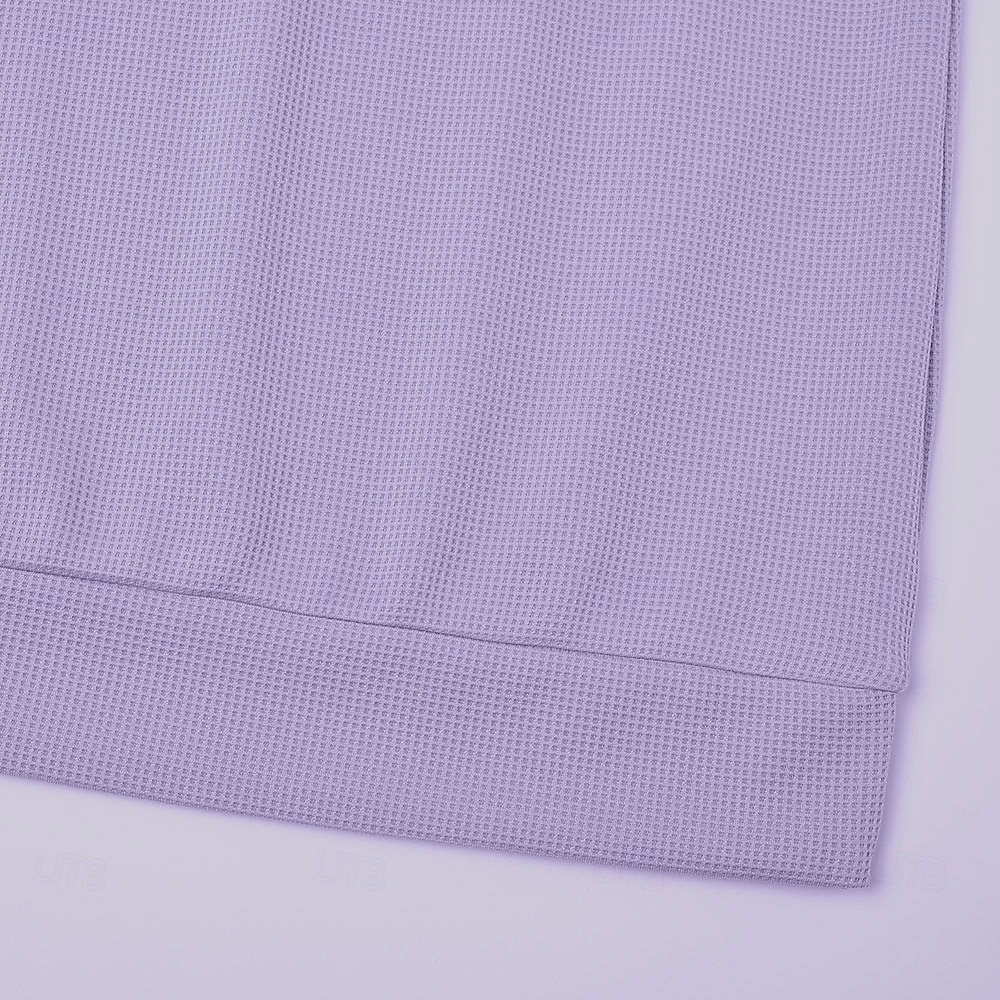 Herren Waffel-Poloshirts Textur Formell Geschäft Gerippter Polokragen Langarm Mode Einfarbig Knöpfe Rein Herbst Frühling & Herbst Lässiger Schnitt Schwarz Leicht Grün Grün Hellblau Violett Khaki 2026 - $28.49 –P12