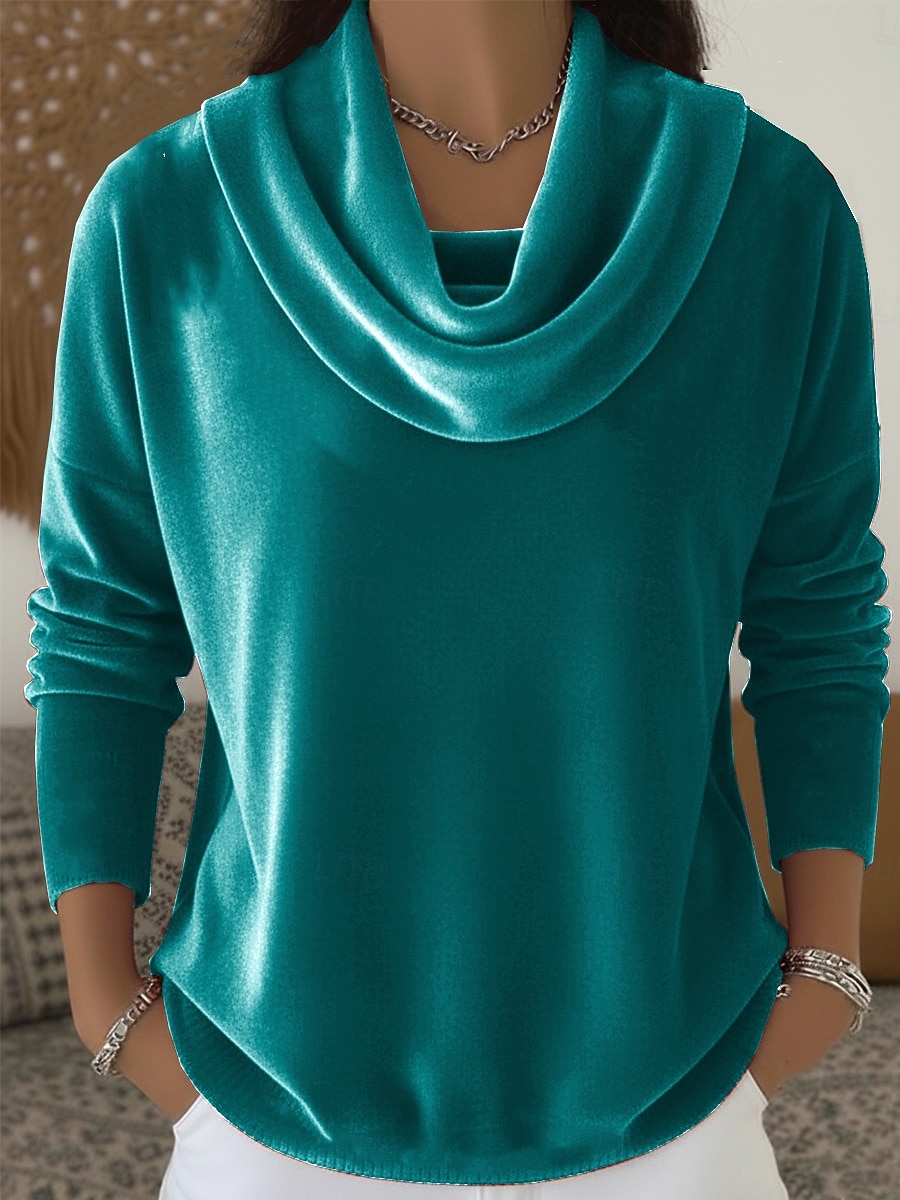 Νέος Χρόνος Γυναικεία Βελούδο Κομψό Με σούρα στο λαιμό Βραδινό Πάρτυ Επισκέπτης γάμου Αργίες Θαλασσί Κρασί Πράσινο Σμαραγδί Βυσσινί Χρυσό Φθινόπωρο Χειμώνας 2026 - $32.99 –P2