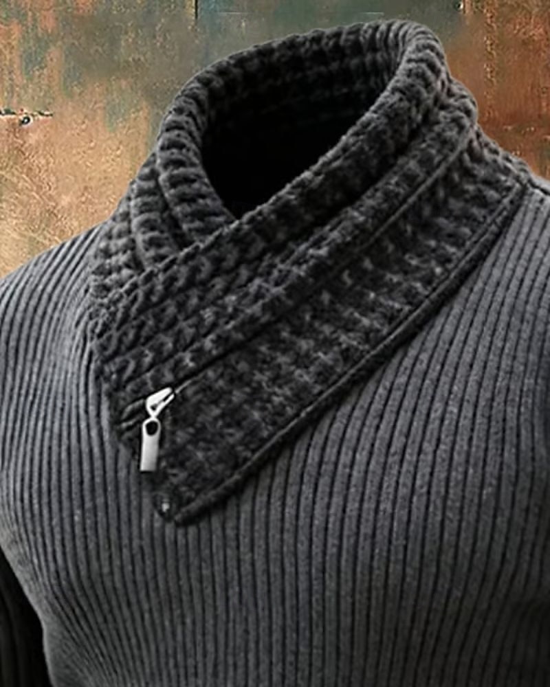 Homens Suéter Pulôver suéter Suéter de malha Estriado Tricotar Tops regulares Tricotado Côr Sólida Gola Alta Moda Roupa de rua Casual Roupa Diária Roupa Outono Outono & inverno Preto Vermelho M L XL de 2026 por $39.99 –P3