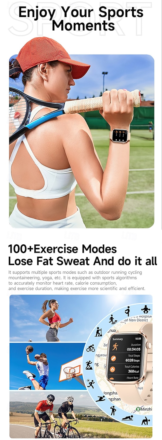 iMosi V82 Chytré hodinky 1.85 inch Inteligentní hodinky Bluetooth Krokoměr Záznamník hovorů Sledování aktivity Kompatibilní s Android iOS Unisex Hands free hovory Záznamník zpráv Krokovač IP68 37mm 2026 - $61.99 –P6