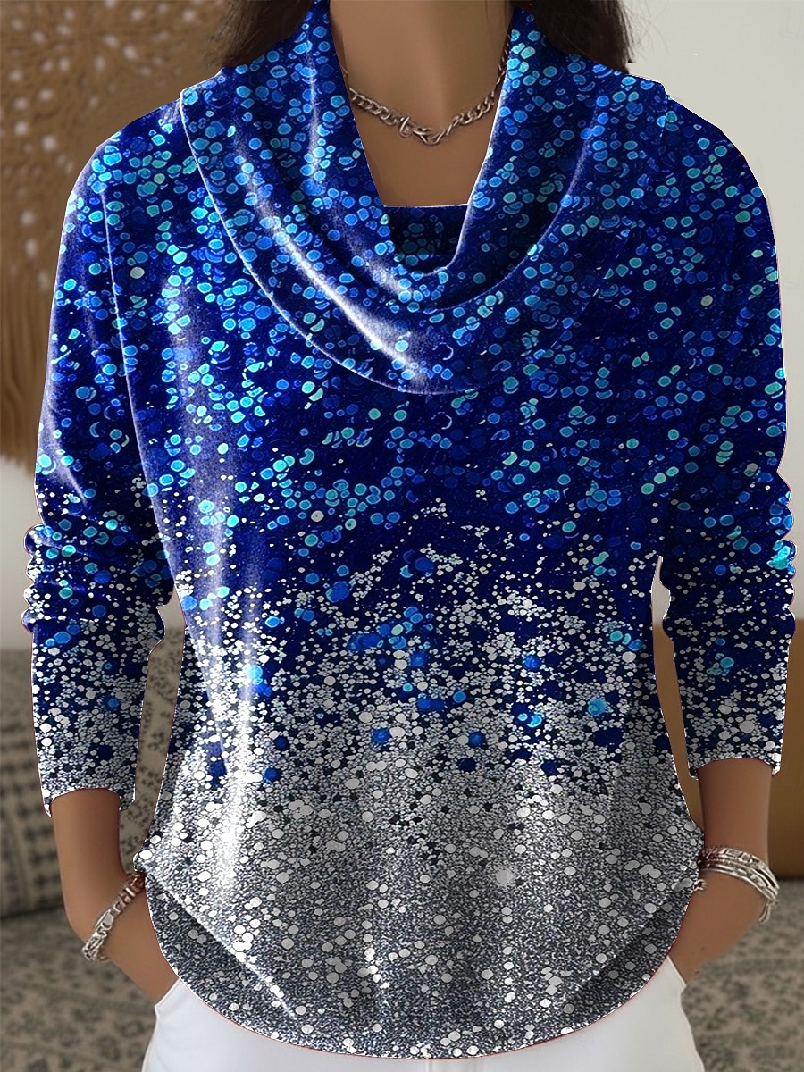Nieuwjaar Dames Fluweel Ombre Elegant Dagelijks Dagelijks Avond Feest Vakantiekleding blauw Marine Blauw Fuchsia Bruin Herfst Winter 2026 - $32.99 –P3