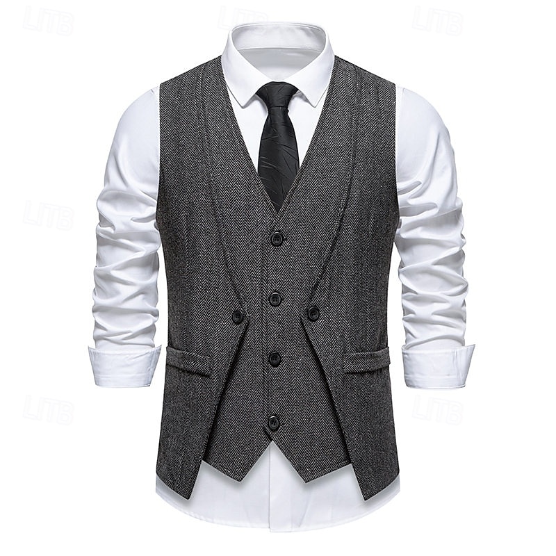Retro Vintage Roaring 20s 1920s Vest The Great Gatsby Gangster Fancy Dress Men's Halloween Carnival Masquerade Party & Evening Adults' Vest 2026 - $32.99 –P4