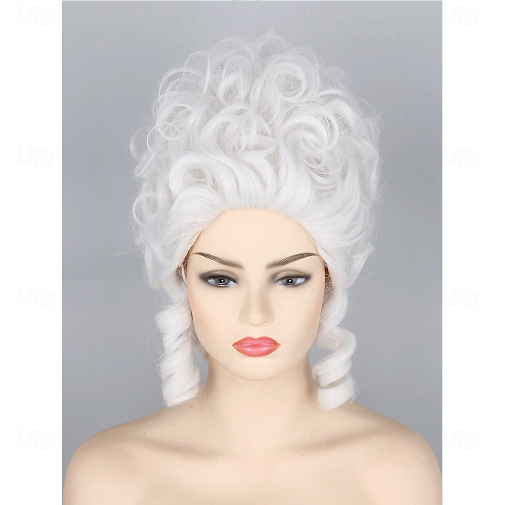 Rózsaszín púderes méhkas drag queen paróka nőknek lányos bouffant barokk reneszánsz paróka rövid göndör 2026 - $24.99 –P6