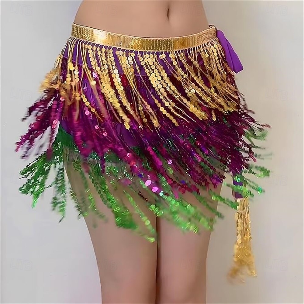 Carnival 2026 Rio Carnival Samba Dancewear Belly Dance Skirt Hip Scarf Dance Hip Belt Latin Dance Hula Hip Scarf Brazil Festival Performance Costume 2026 - $26.99 –P2