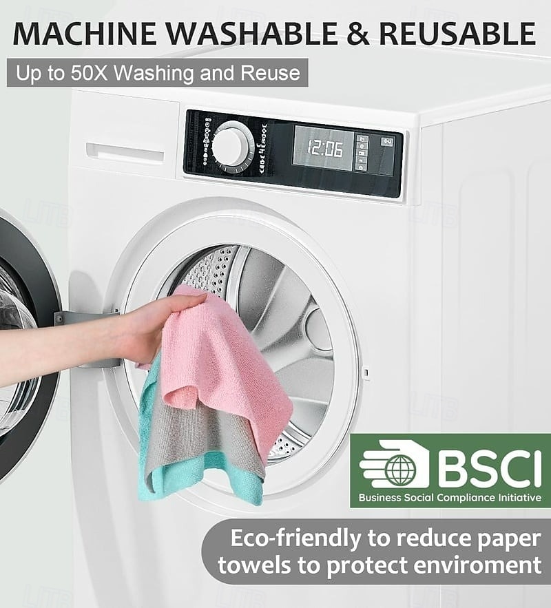 Papírové utěrky z mikrovlákna, opakovaně použitelné, v roli, silné savé, trhací čisticí utěrky, víceúčelové kuchyňské ubrousky, trhací utěrky na nádobí, prádlo, úklidové potřeby 2026 - $13.99 –P9