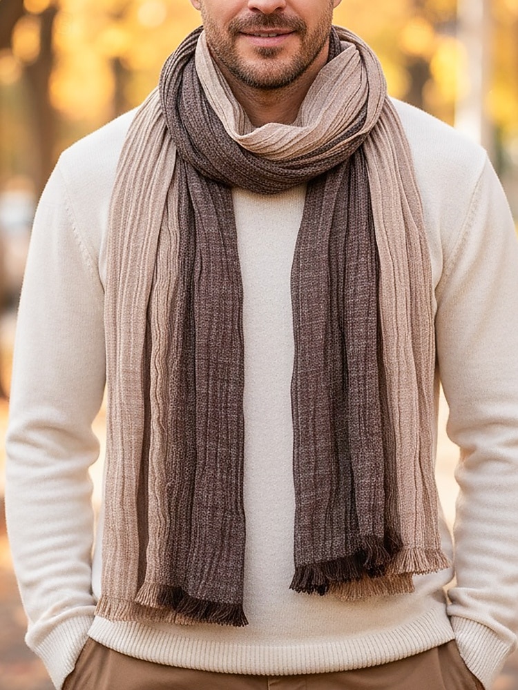 miesten puuvillainen pellavahuivi – pehmeää ja kevyttä materiaalia, saatavilla useissa väreissä – ihanteellinen arkeen ja ulkoiluun 2026 - $14.99 –P1