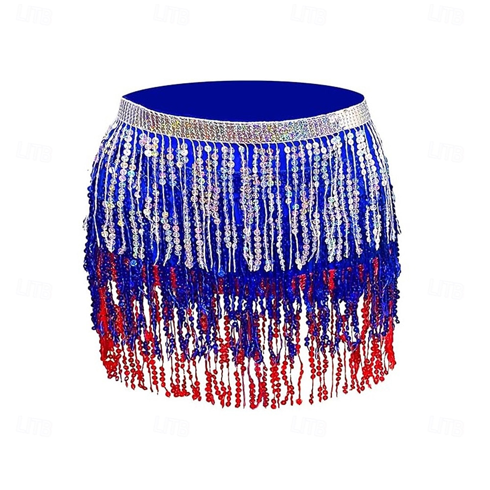 Carnival 2026 Rio Carnival Samba Dancewear Belly Dance Skirt Hip Scarf Dance Hip Belt Latin Dance Hula Hip Scarf Brazil Festival Performance Costume 2026 - $26.99 –P8