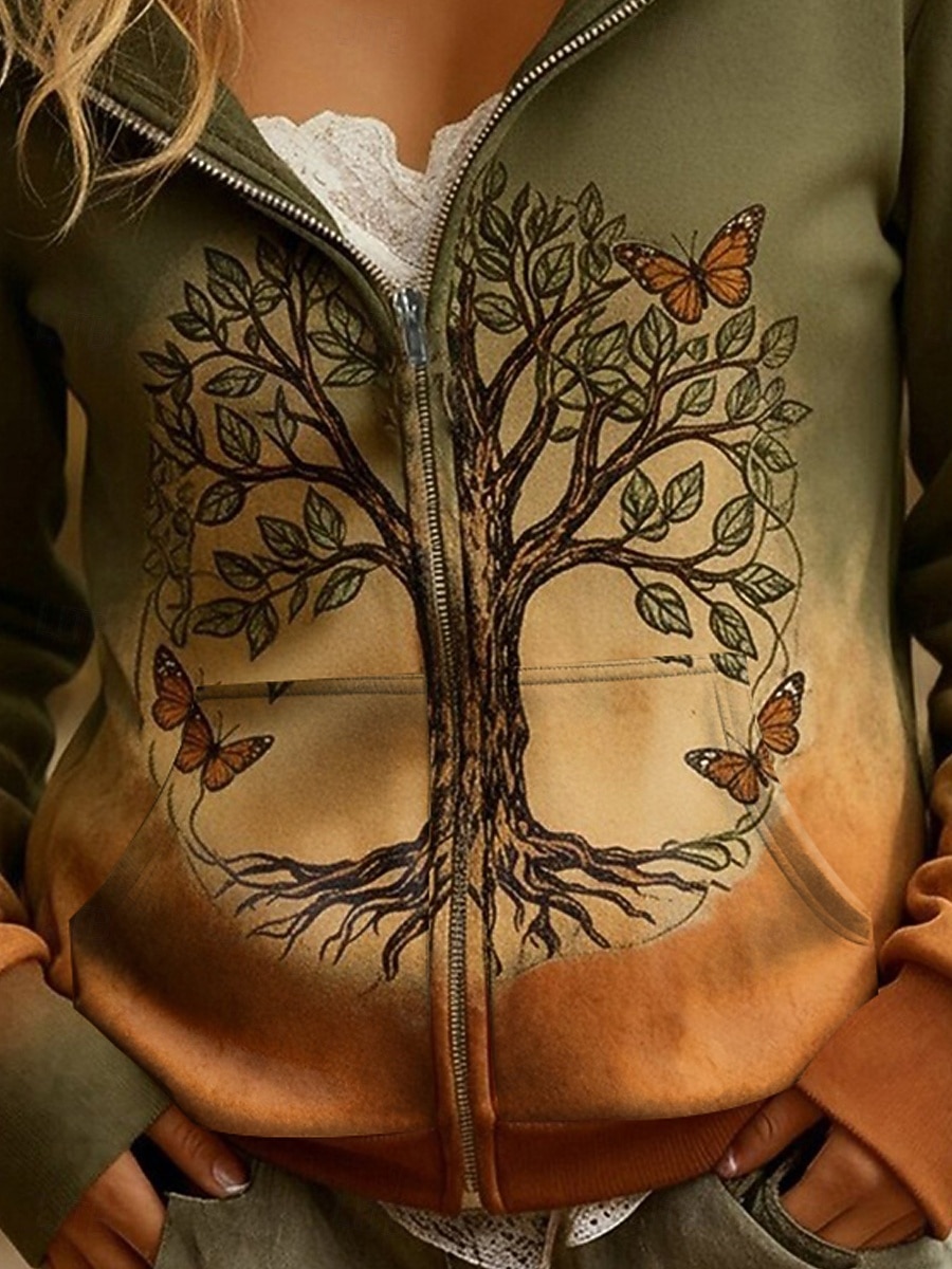 Γυναικεία Φούτερ με φερμουάρ Φερμουάρ Στάμπα Μπροστινή τσέπη Γραφική Γεωμετρικό Αφηρημένο Ζεστό Βίντατζ Καθημερινό Μακρυμάνικο Με Κουκούλα Κανονικά μπλουζάκια Causal Δρόμος Καθημερινή Ένδυση 2026 - $36.99 –P3