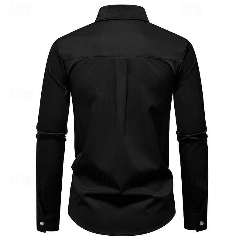 Loucos anos 20 Anos 20 Retro Vintage Blusa / Camisa Mafioso Padrinho Corte Justo Fantasia Homens Baile de Máscaras Traje de festa para noite Negócio / Cerimônia / Casamento Festa de Solteira Adulto de 2026 por $32.99 –P8