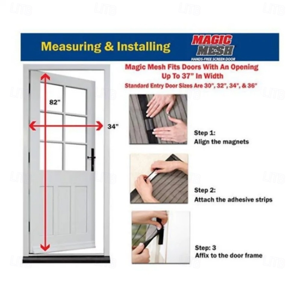 magnetyczna zasłona do drzwi domowych, wiatroszczelna, przeciw komarom, izolacja termiczna, montaż bez wiercenia, blokada przeciągów w klimatyzatorze w sypialni, dźwiękoszczelny panel prywatności 2026 - $16.99 –P9