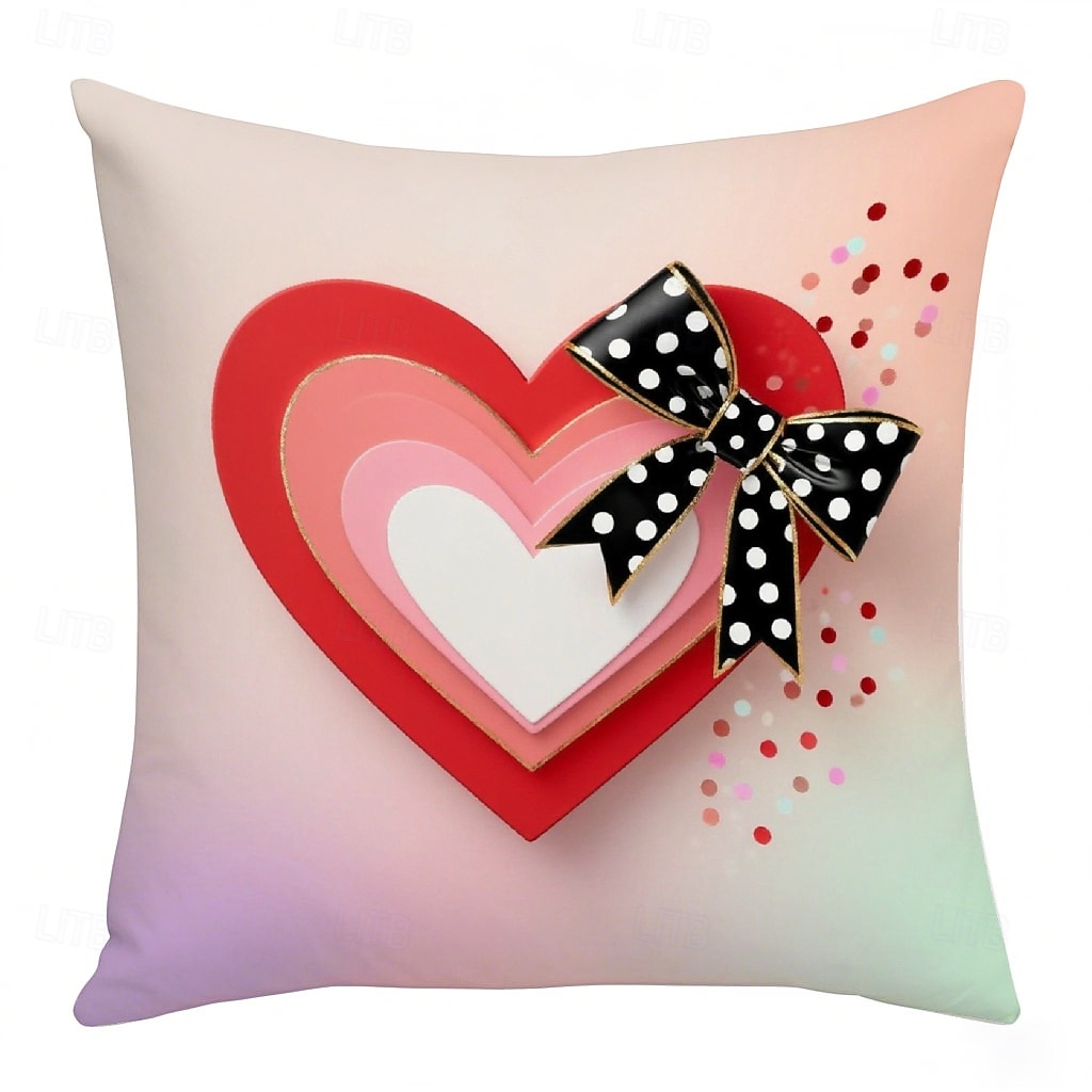 Pink Heart Letter Pillowcase Set Double Sided Print Valentine Day Decorative Cushion Covers for Living Room Sofa Throw Pillows Romantic Home Decor 2026 - $5.99 –P9