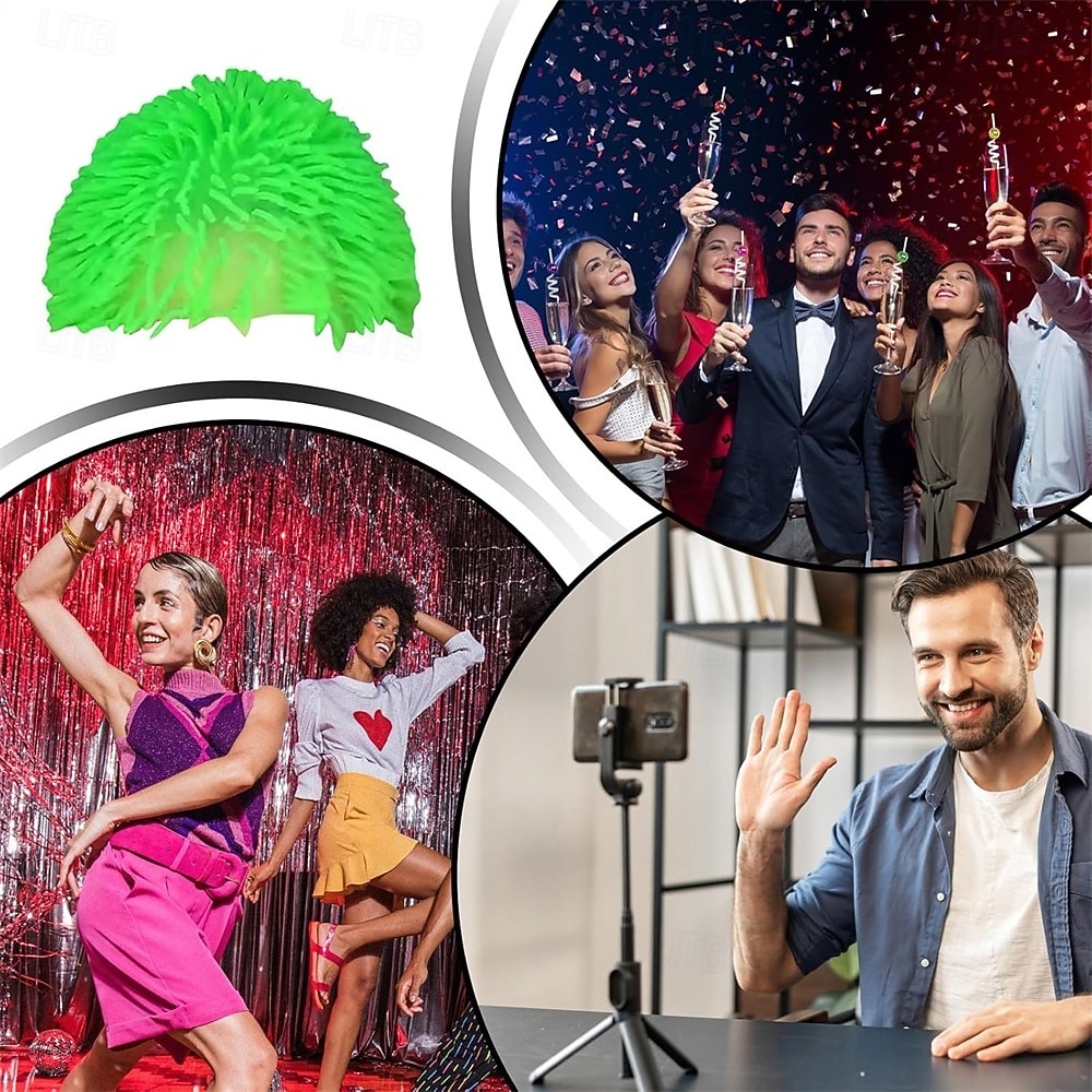 Parrucca di Carnevale 2026 Rosa Rosso Blu Liscio Corto Parrucca sintetica da festival Martedì grasso Parata Capelli per costumi da cosplay per Da uomo del 2026 a $8.99 –P7